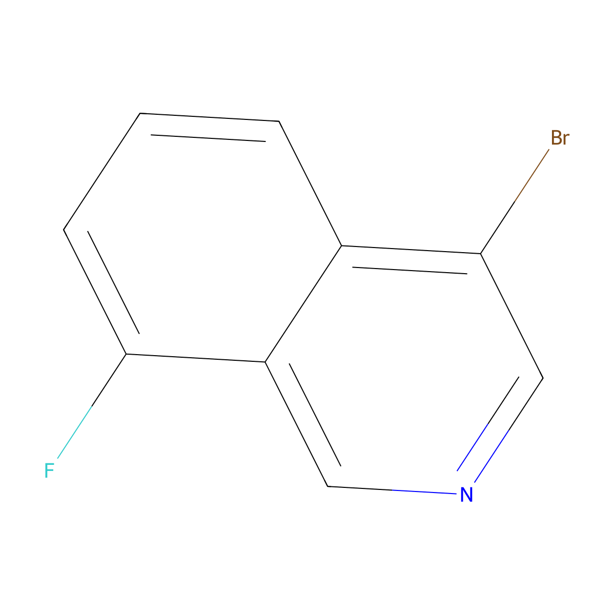 4-Bromo-8-fluoroisoquinoline molecular structure, CAS 1404367-17-4
