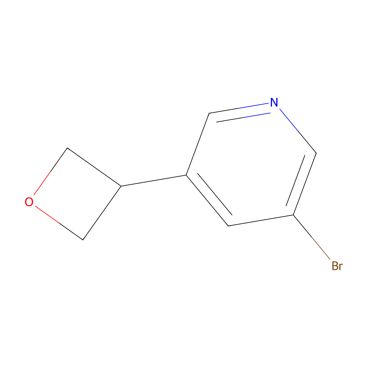 3-Bromo-5-(oxetan-3-YL)pyridine molecular structure, CAS 1404367-33-4