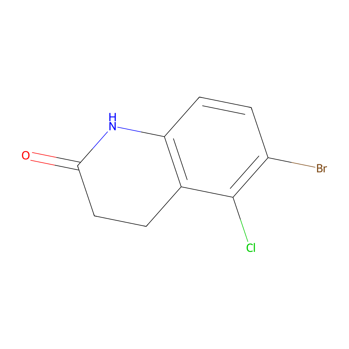 6-Bromo-5-chloro-1,2,3,4-tetrahydroquinolin-2-one molecular structure, CAS 1404367-63-0