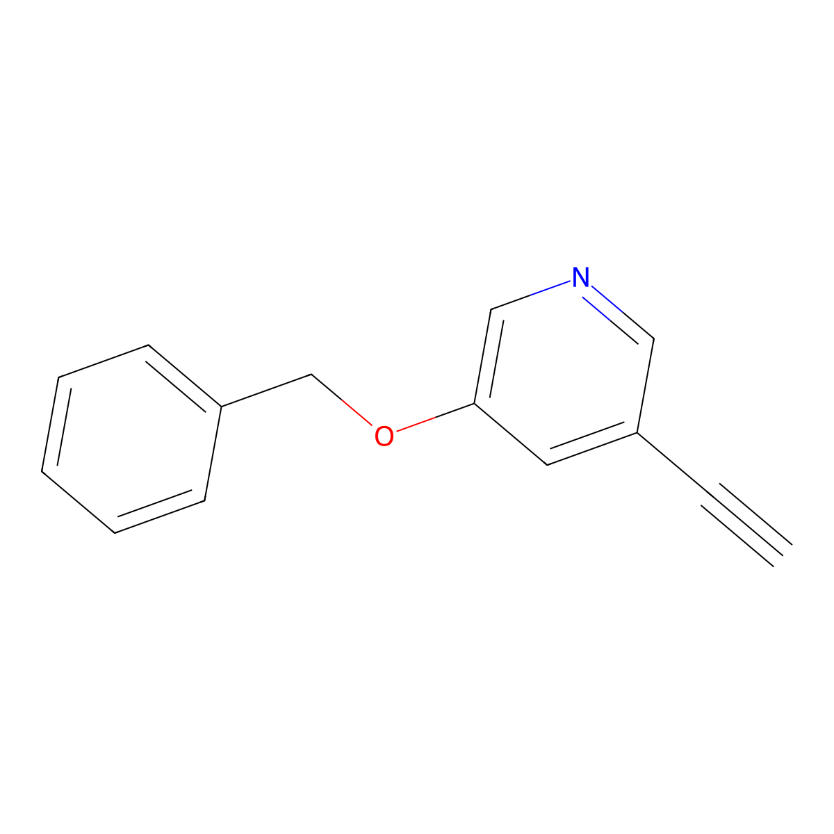 3-(Benzyloxy)-5-ethynylpyridine molecular structure, CAS 1404372-70-8