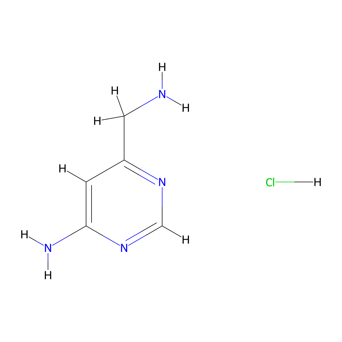 6-(Aminomethyl)pyrimidin-4-amine hydrochloride molecular structure, CAS 1404373-77-8