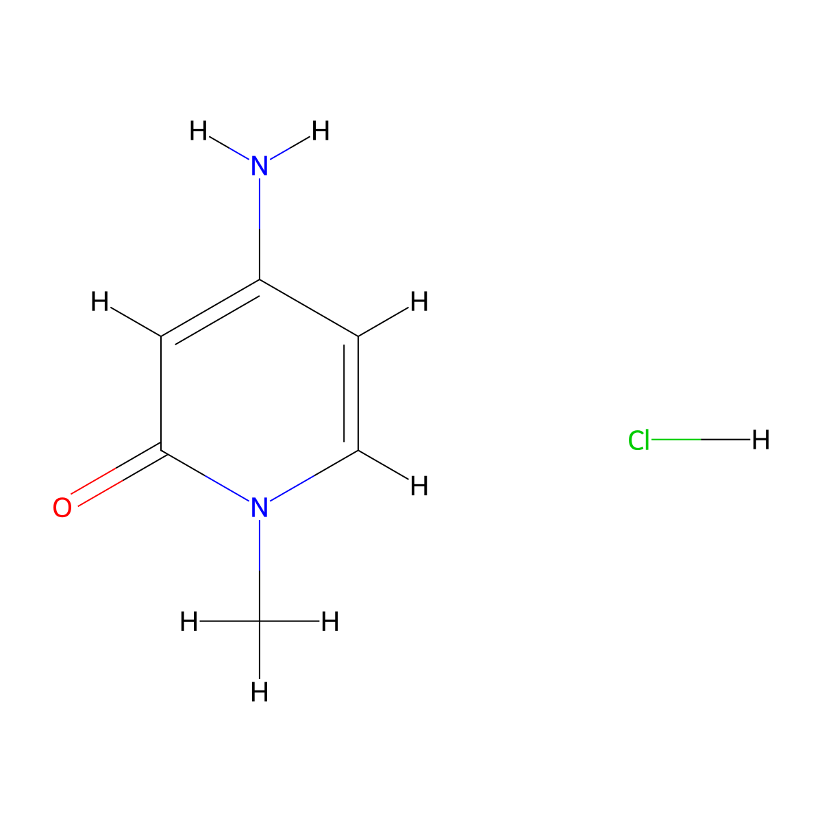 4-Amino-1-methyl-1,2-dihydropyridin-2-one hydrochloride molecular structure, CAS 1404373-78-9