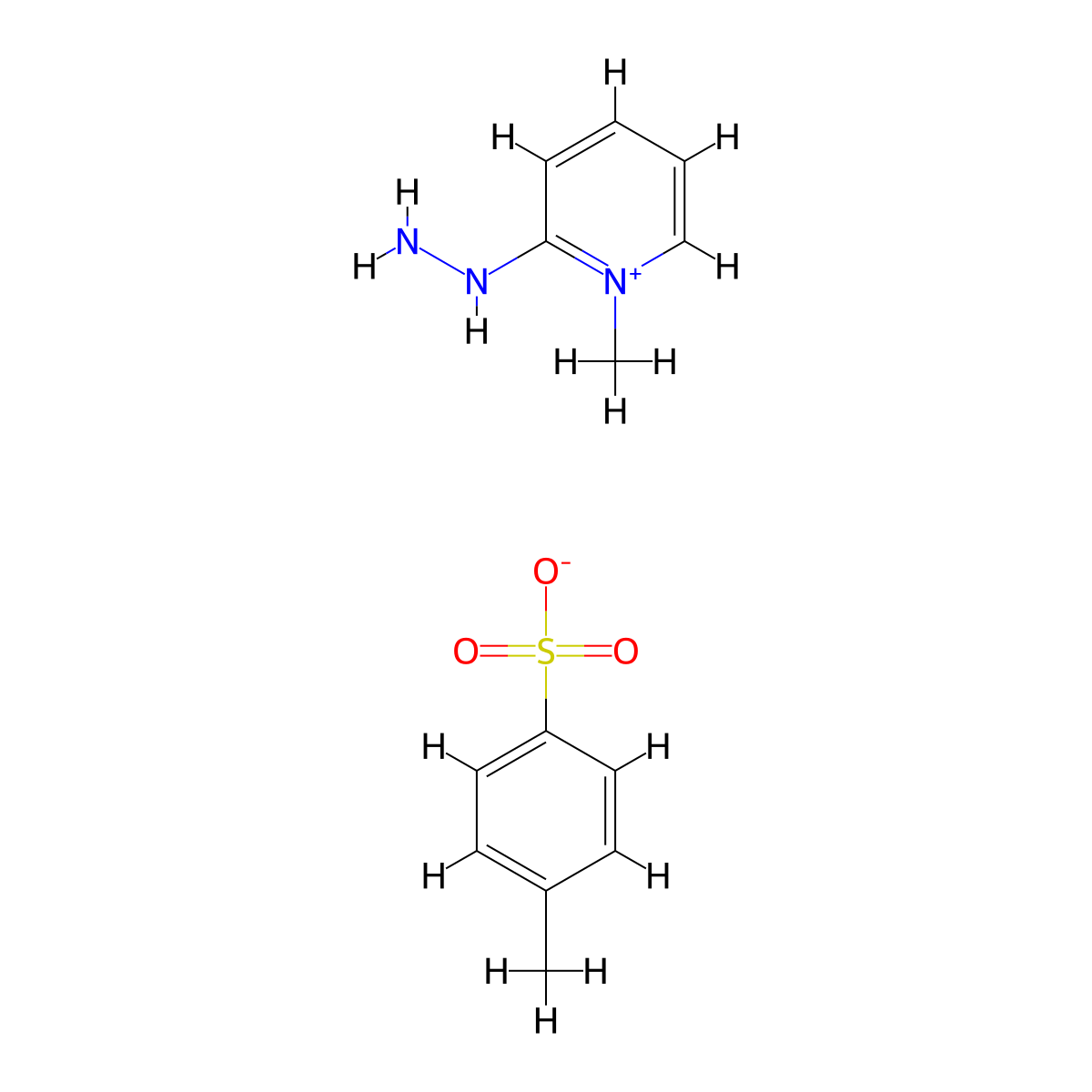2-Hydrazino-1-methylpyridinium tosylate molecular structure, CAS 1404375-16-1