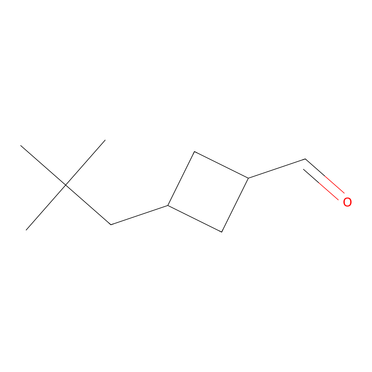3-(2,2-Dimethylpropyl)cyclobutane-1-carbaldehyde molecular structure, CAS 1404379-03-8