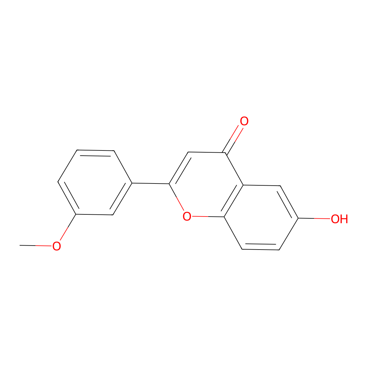 6-Hydroxy-3'-methoxyflavone molecular structure, CAS 140439-35-6