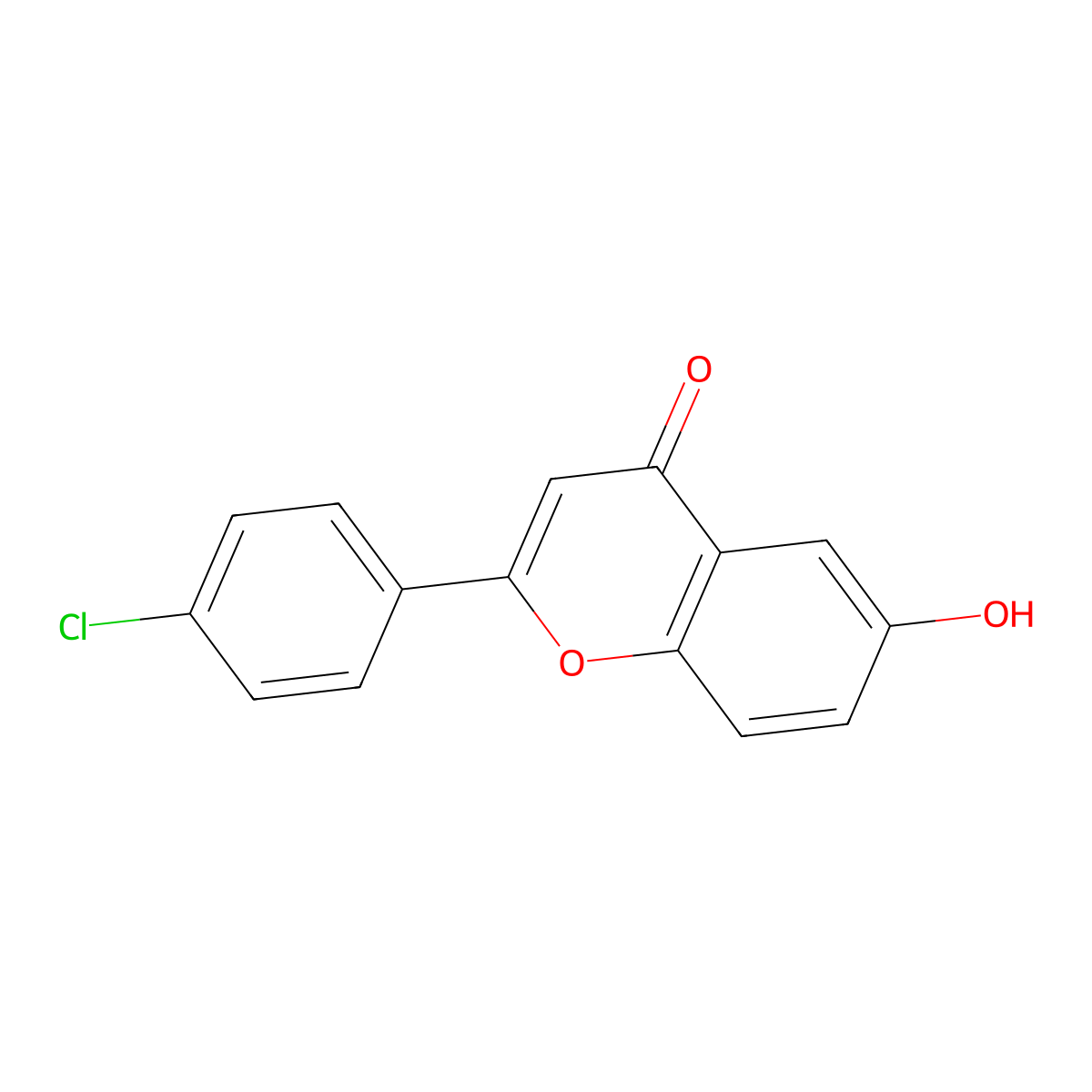 2-(4-Chlorophenyl)-6-hydroxy-4H-1-benzopyran-4-one molecular structure, CAS 140439-36-7