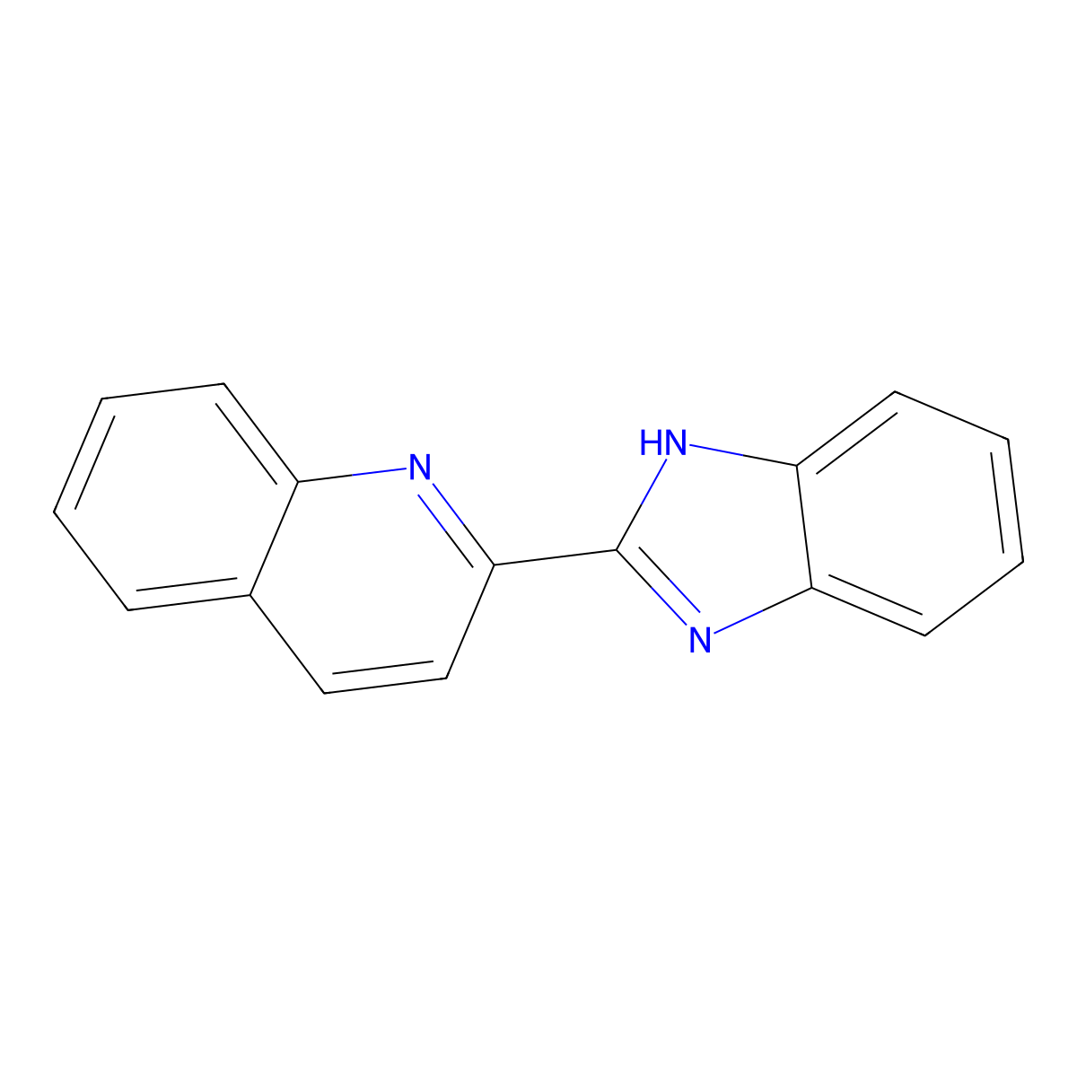 2-(1H-Benzimidazol-2-yl)quinoline molecular structure, CAS 14044-48-5
