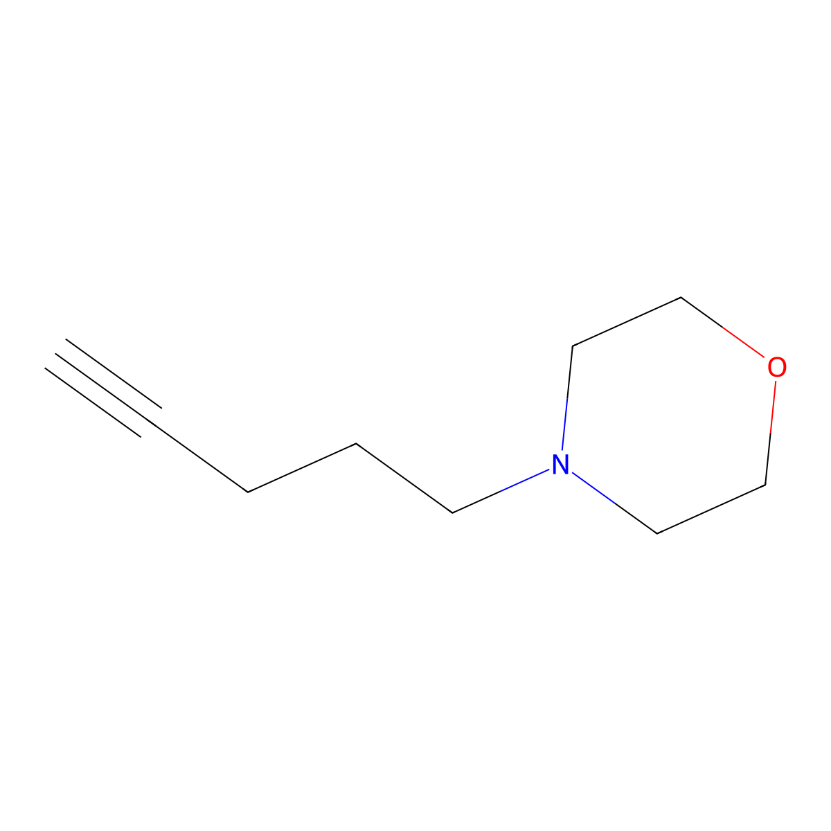 4-(Pent-4-YN-1-YL)morpholine molecular structure, CAS 14044-59-8