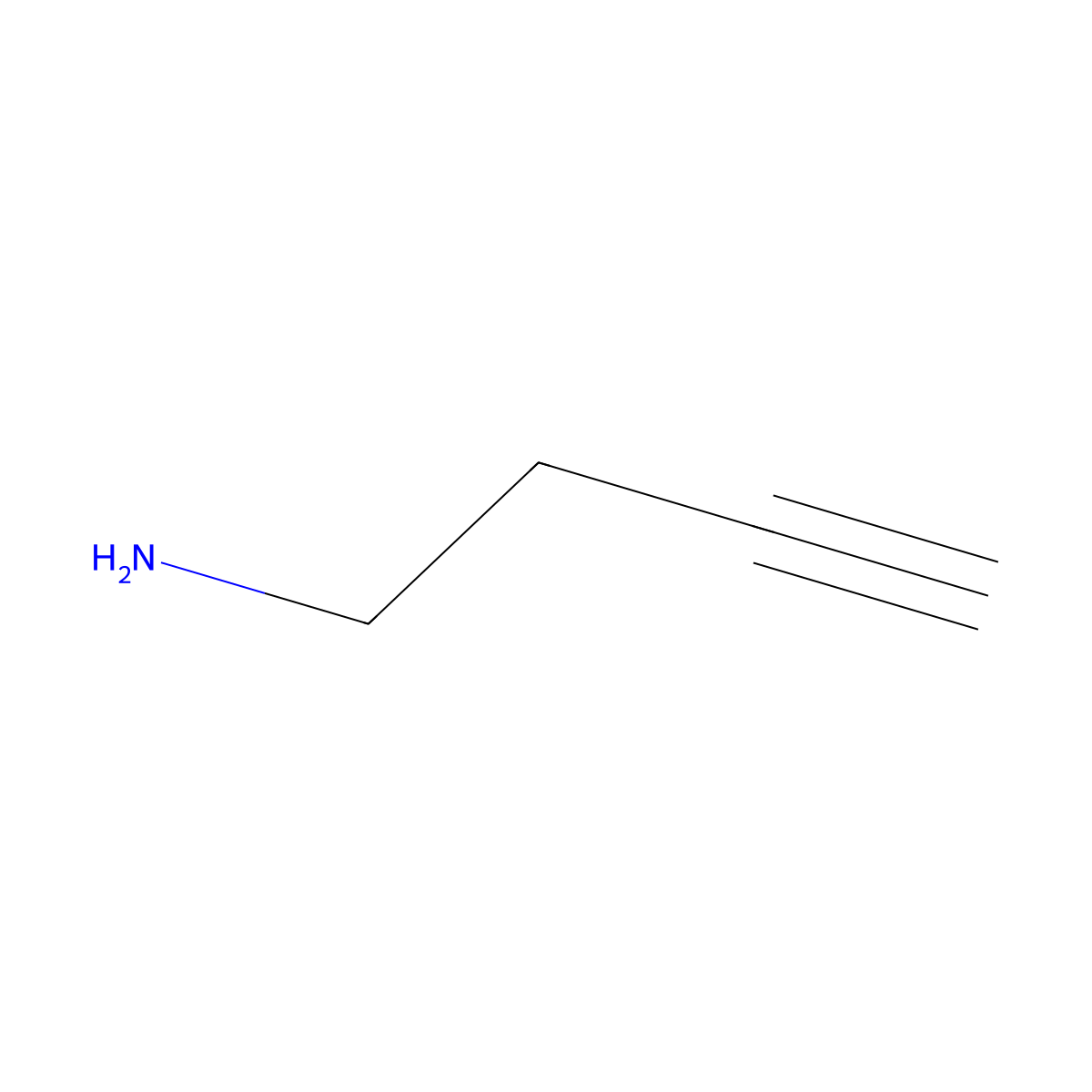 But-3-yn-1-amine molecular structure, CAS 14044-63-4