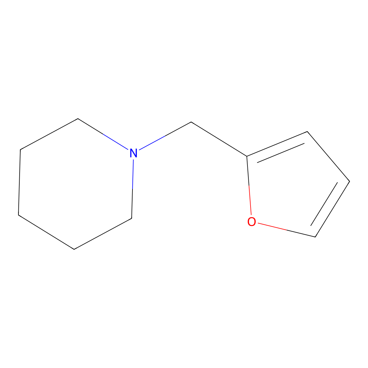Piperidine, 1-(2-furanylmethyl)- molecular structure, CAS 14044-90-7