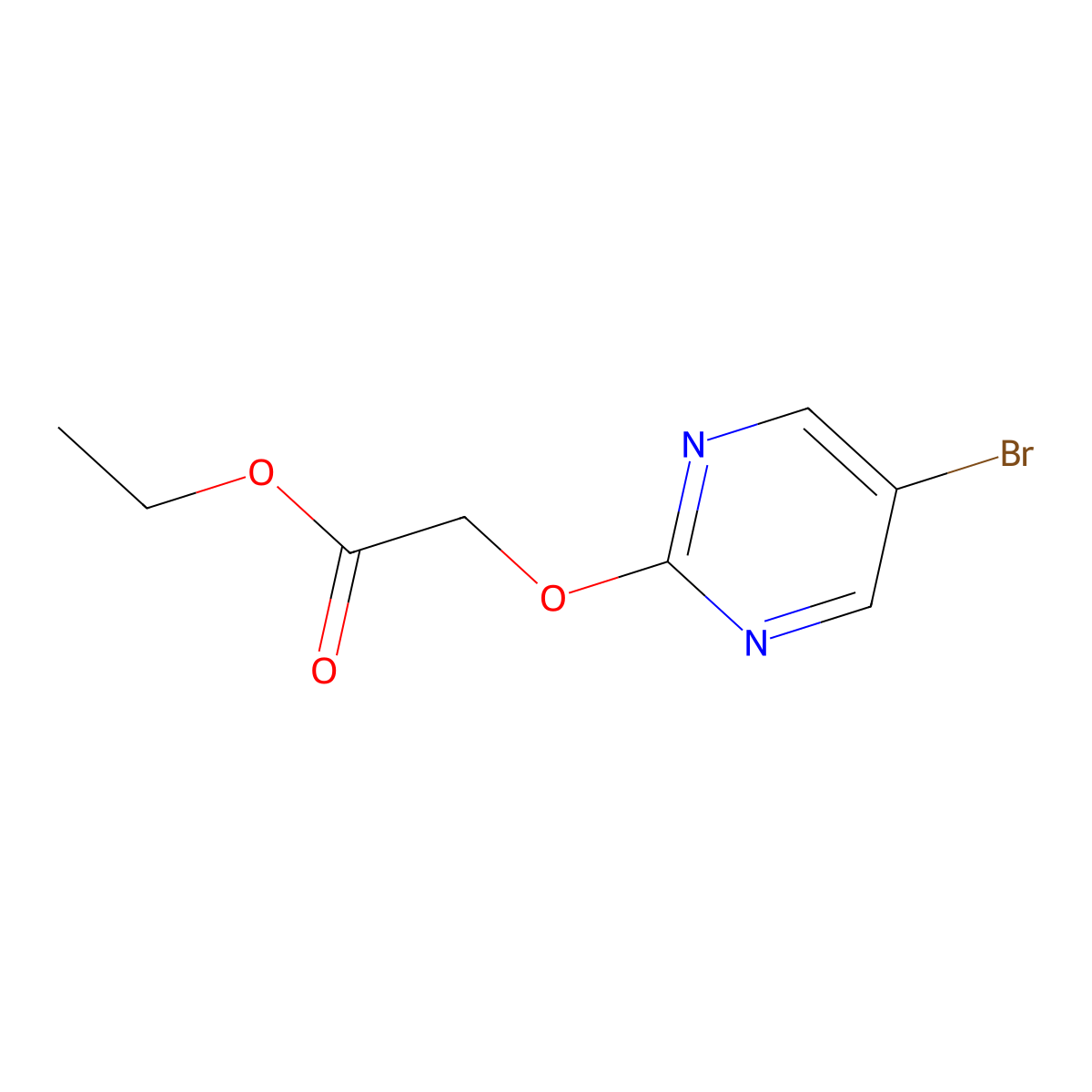 EThyl 2-[(5-bromopyrimidin-2-yl)oxy]acetate molecular structure, CAS 1404431-96-4
