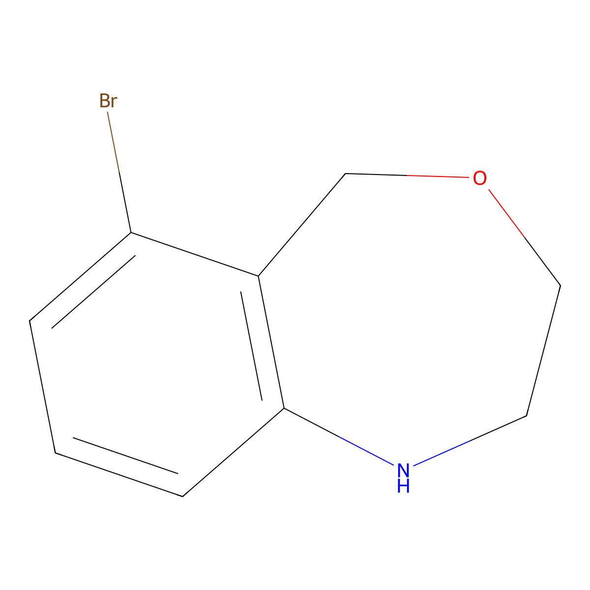 6-Bromo-1,2,3,5-tetrahydro-4,1-benzoxazepine molecular structure, CAS 1404432-35-4