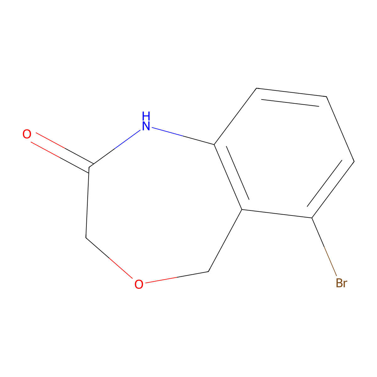 6-Bromo-1,2,3,5-tetrahydro-4,1-benzoxazepin-2-one molecular structure, CAS 1404432-48-9