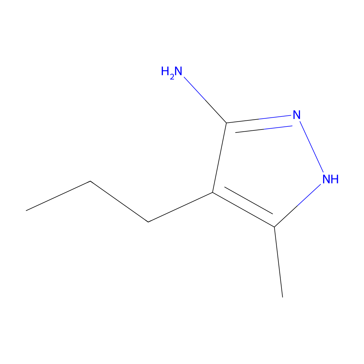 3-methyl-4-propyl-1H-pyrazol-5-amine molecular structure, CAS 1404449-56-4