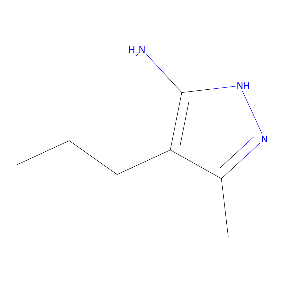 3-methyl-4-propyl-1H-pyrazol-5-amine molecular structure, CAS 1404449-56-4