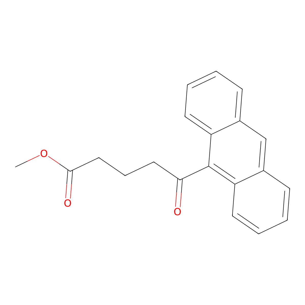 Methyl 5-(anthracen-9-yl)-5-oxopentanoate molecular structure, CAS 1404457-64-2