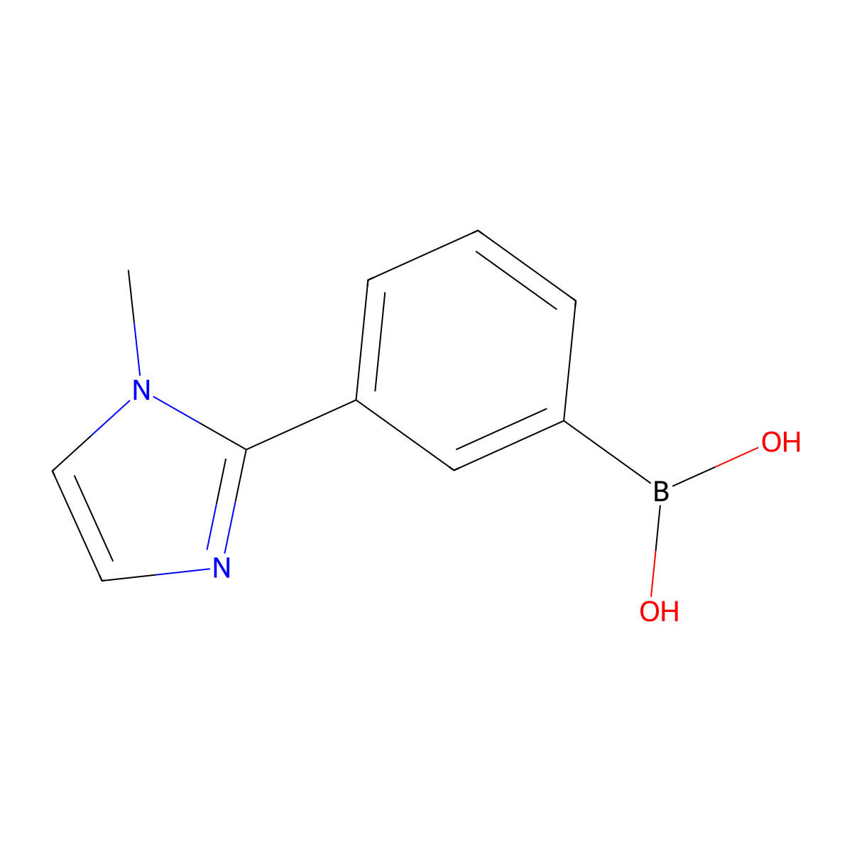 (3-(1-Methyl-1H-imidazol-2-yl)phenyl)boronic acid molecular structure, CAS 1404466-88-1