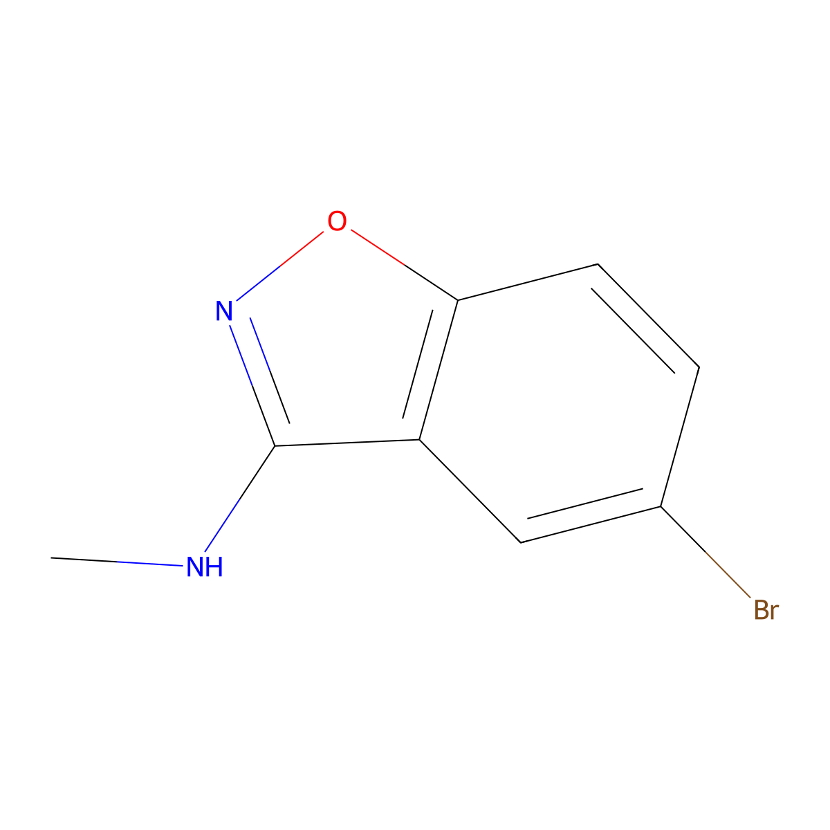 5-Bromo-N-methylbenzo[d]isoxazol-3-amine molecular structure, CAS 1404480-14-3