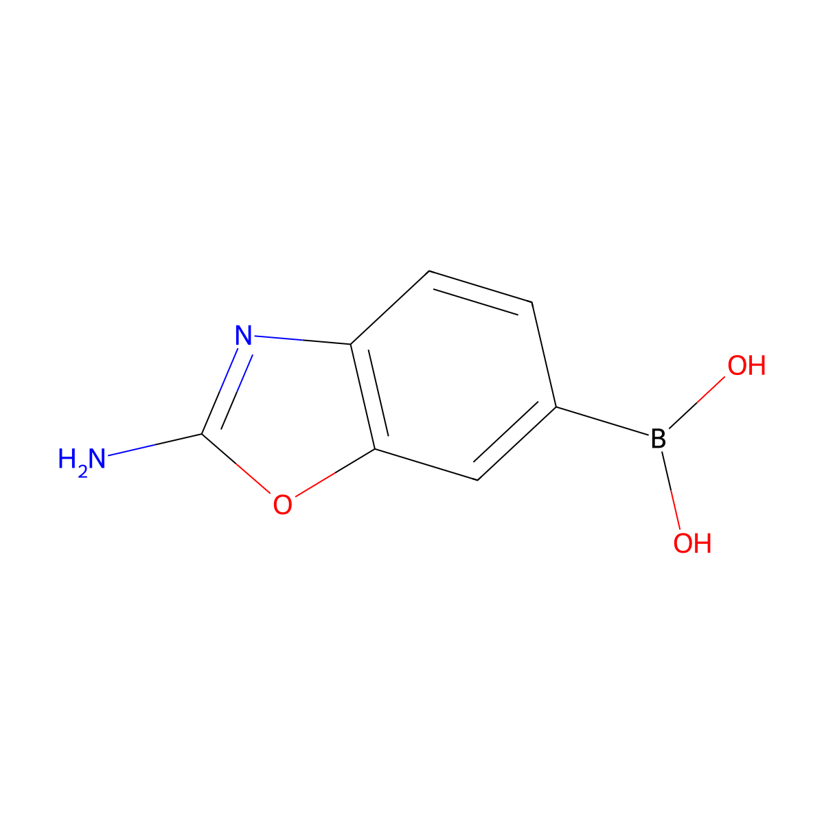 (2-Aminobenzo[d]oxazol-6-yl)boronic acid molecular structure, CAS 1404480-17-6