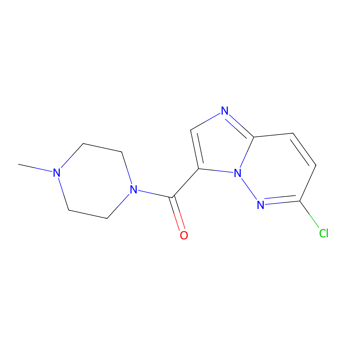 (6-Chloroimidazo[1,2-b]pyridazin-3-yl)-(4-methylpiperazin-1-yl)methanone molecular structure, CAS 1404480-57-4