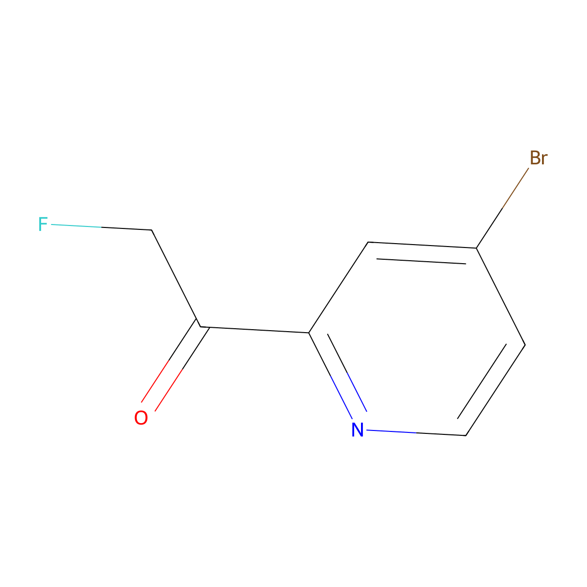 1-(4-Bromopyridin-2-yl)-2-fluoroethan-1-one molecular structure, CAS 1404489-43-5