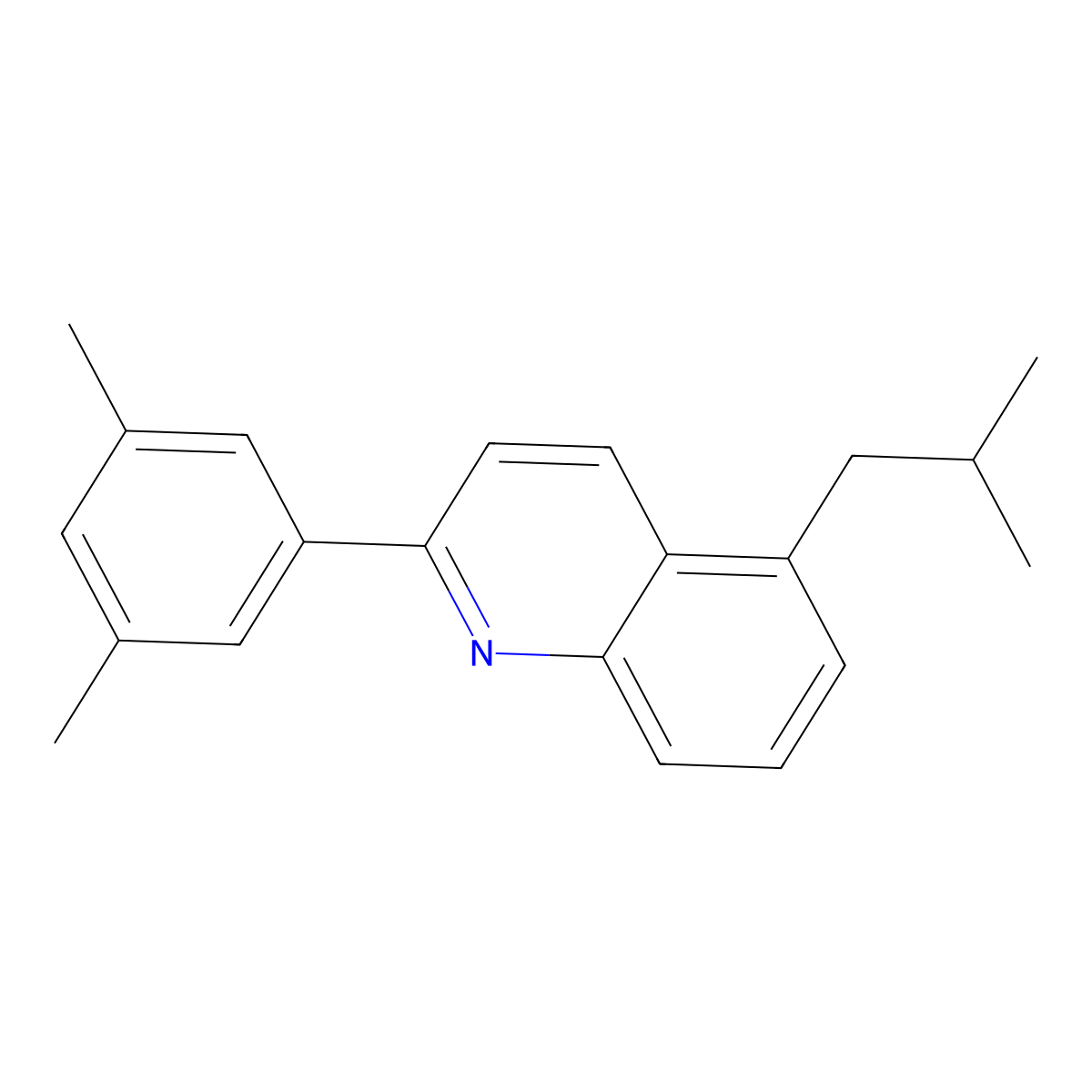 2-(3,5-Dimethylphenyl)-5-isobutylquinoline molecular structure, CAS 1404491-67-3