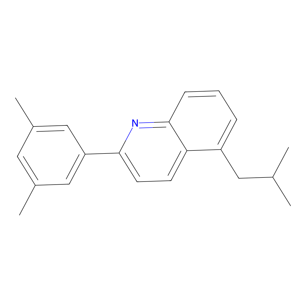 2-(3,5-Dimethylphenyl)-5-isobutylquinoline molecular structure, CAS 1404491-67-3