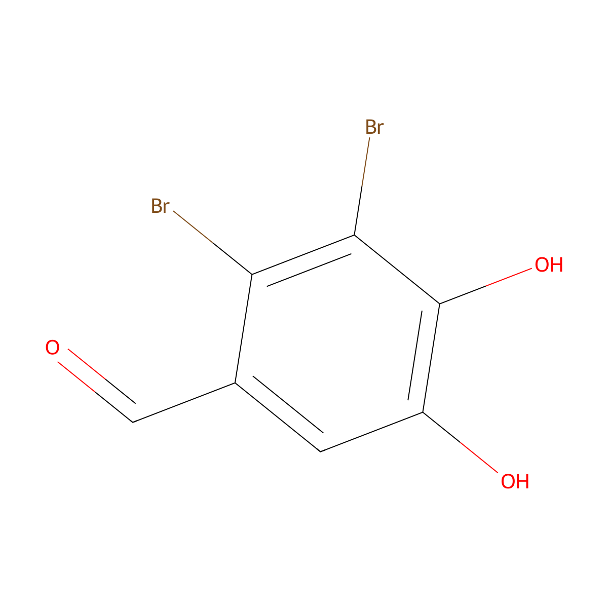 2,3-Dibromo-4,5-Dihydroxybenzaldehyde molecular structure, CAS 14045-41-1