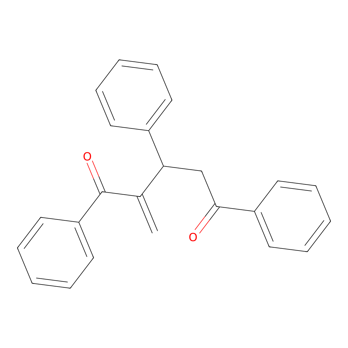 2-Methylidene-1,3,5-triphenylpentane-1,5-dione molecular structure, CAS 14045-45-5