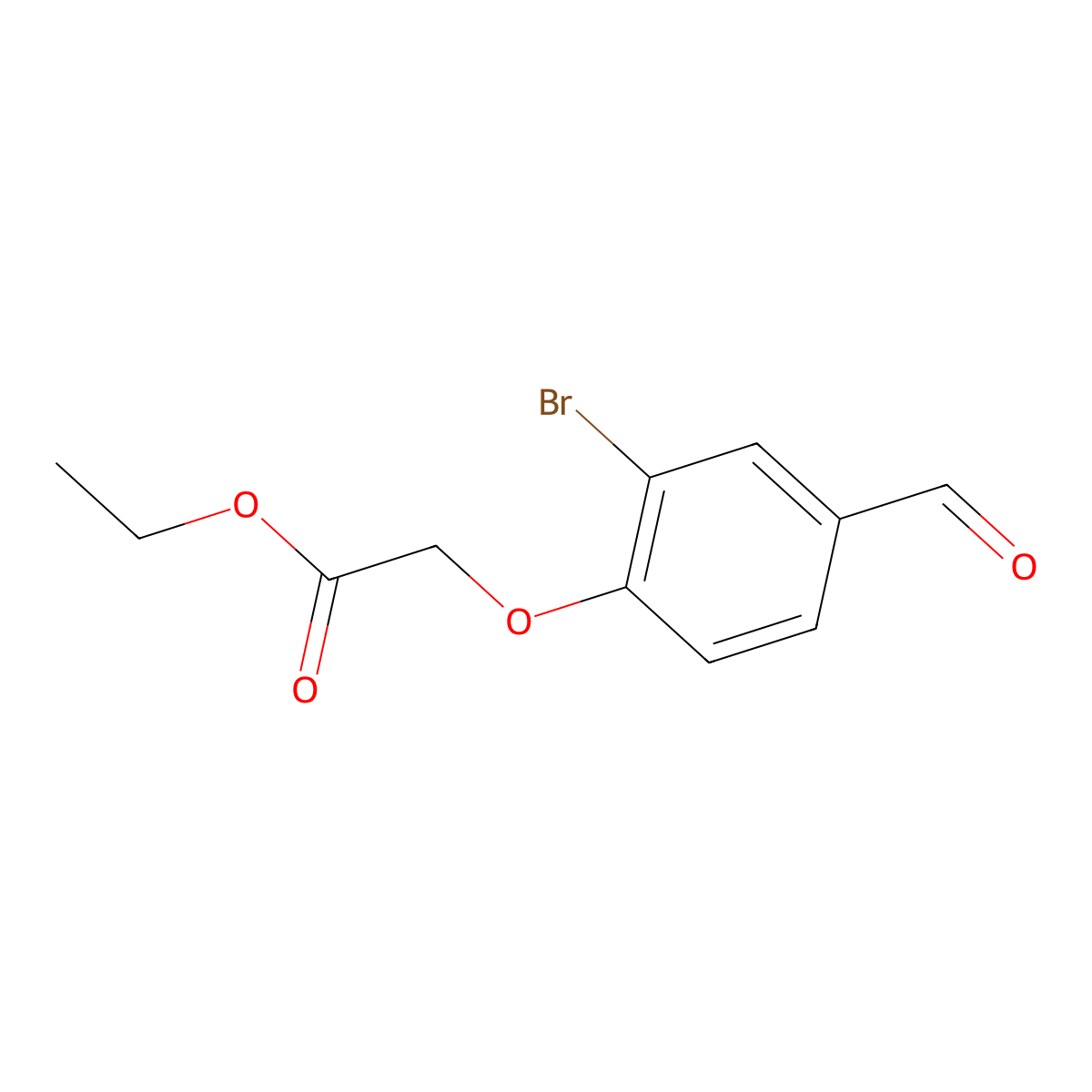 Ethyl 2-(2-bromo-4-formylphenoxy)acetate molecular structure, CAS 140451-41-8