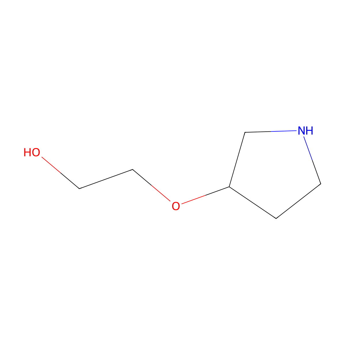 2-(Pyrrolidin-3-yloxy)ethan-1-ol molecular structure, CAS 1404531-37-8