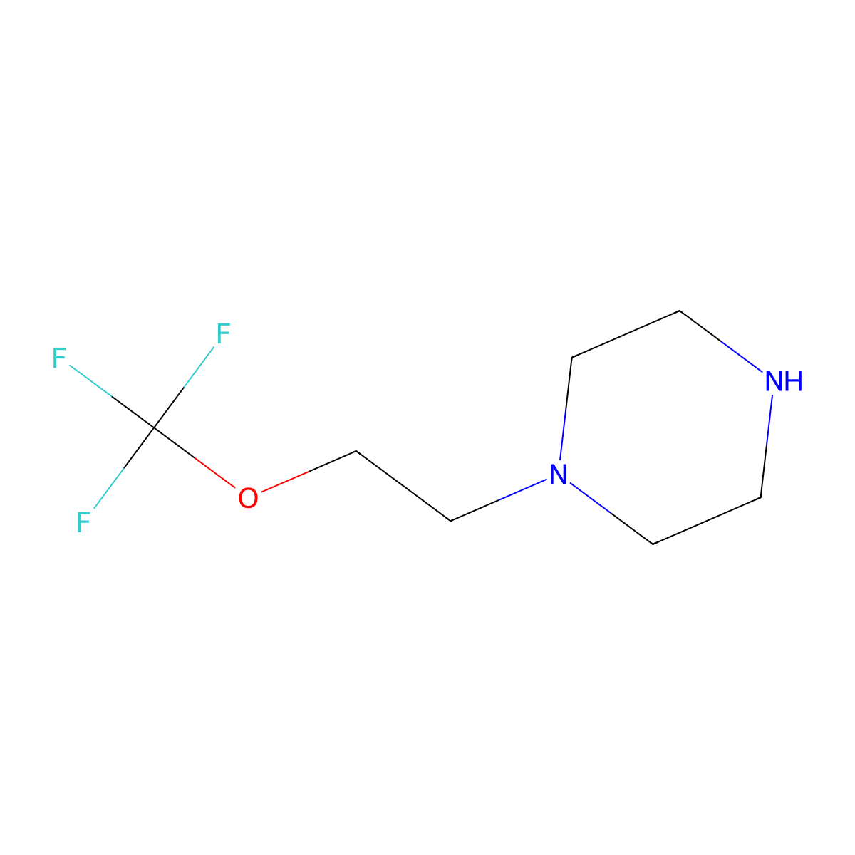 1-[2-(Trifluoromethoxy)ethyl]piperazine molecular structure, CAS 1404531-84-5