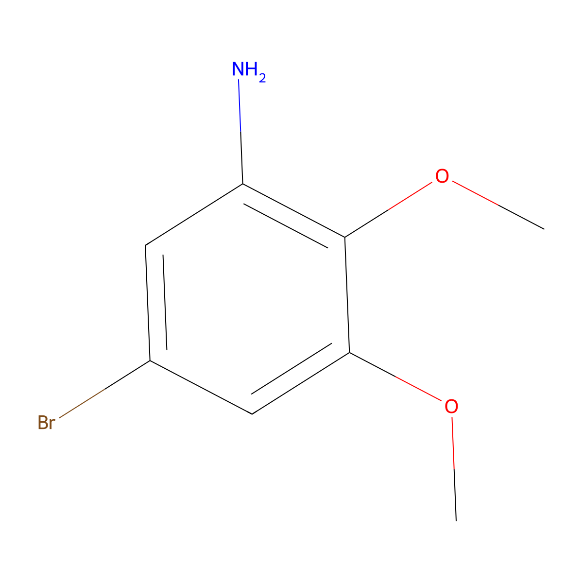 5-Bromo-2,3-dimethoxyaniline molecular structure, CAS 1404548-74-8
