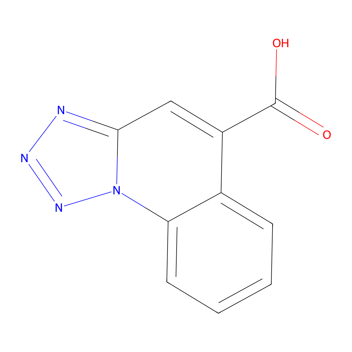 Tetrazolo[1,5-a]quinoline-5-carboxylic acid molecular structure, CAS 140455-60-3