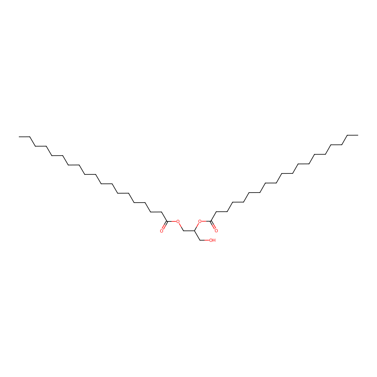 Nonadecanoic acid, 1-(hydroxymethyl)-1,2-ethanediyl ester molecular structure, CAS 140456-19-5