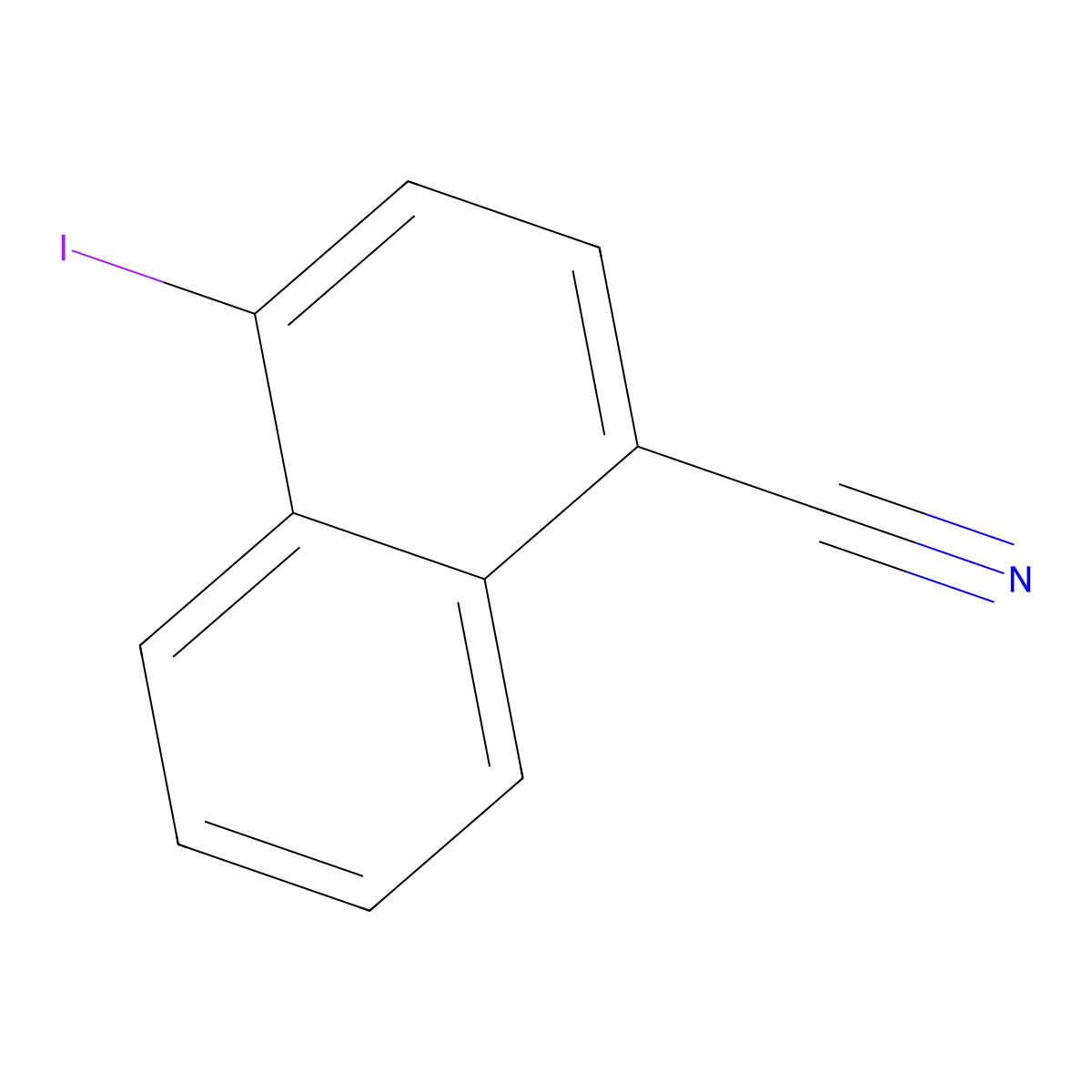4-Iodonaphthalene-1-carbonitrile molecular structure, CAS 140456-96-8