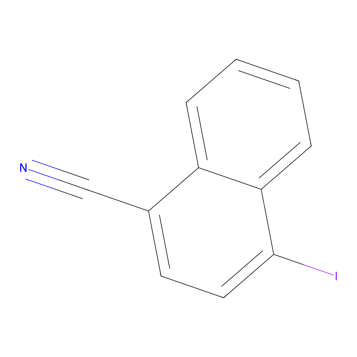 4-Iodonaphthalene-1-carbonitrile molecular structure, CAS 140456-96-8