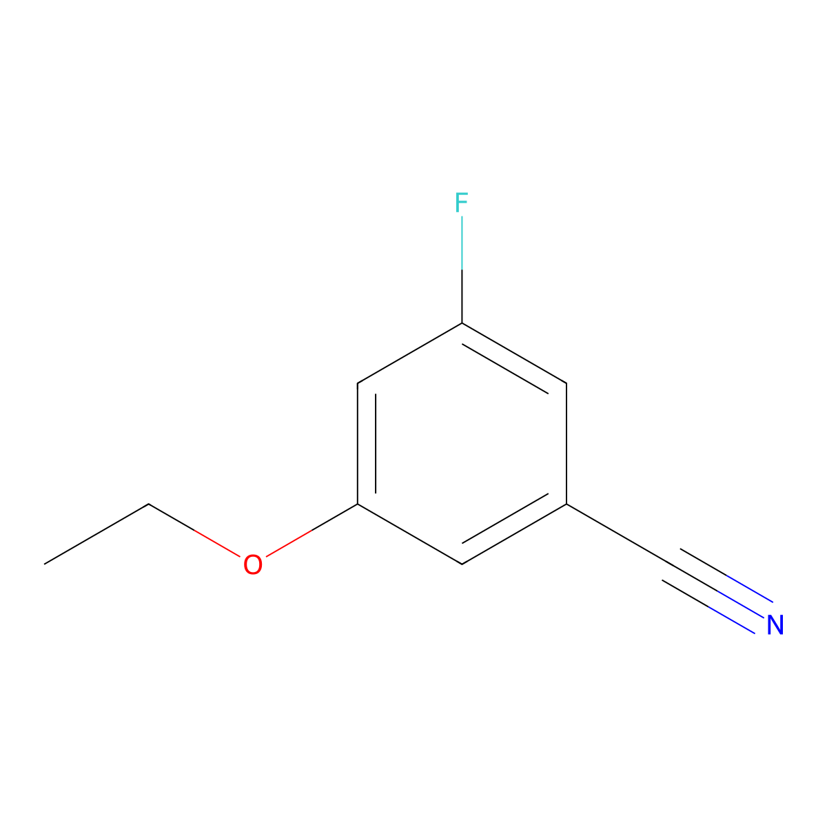 3-Ethoxy-5-fluorobenzonitrile molecular structure, CAS 1404561-01-8