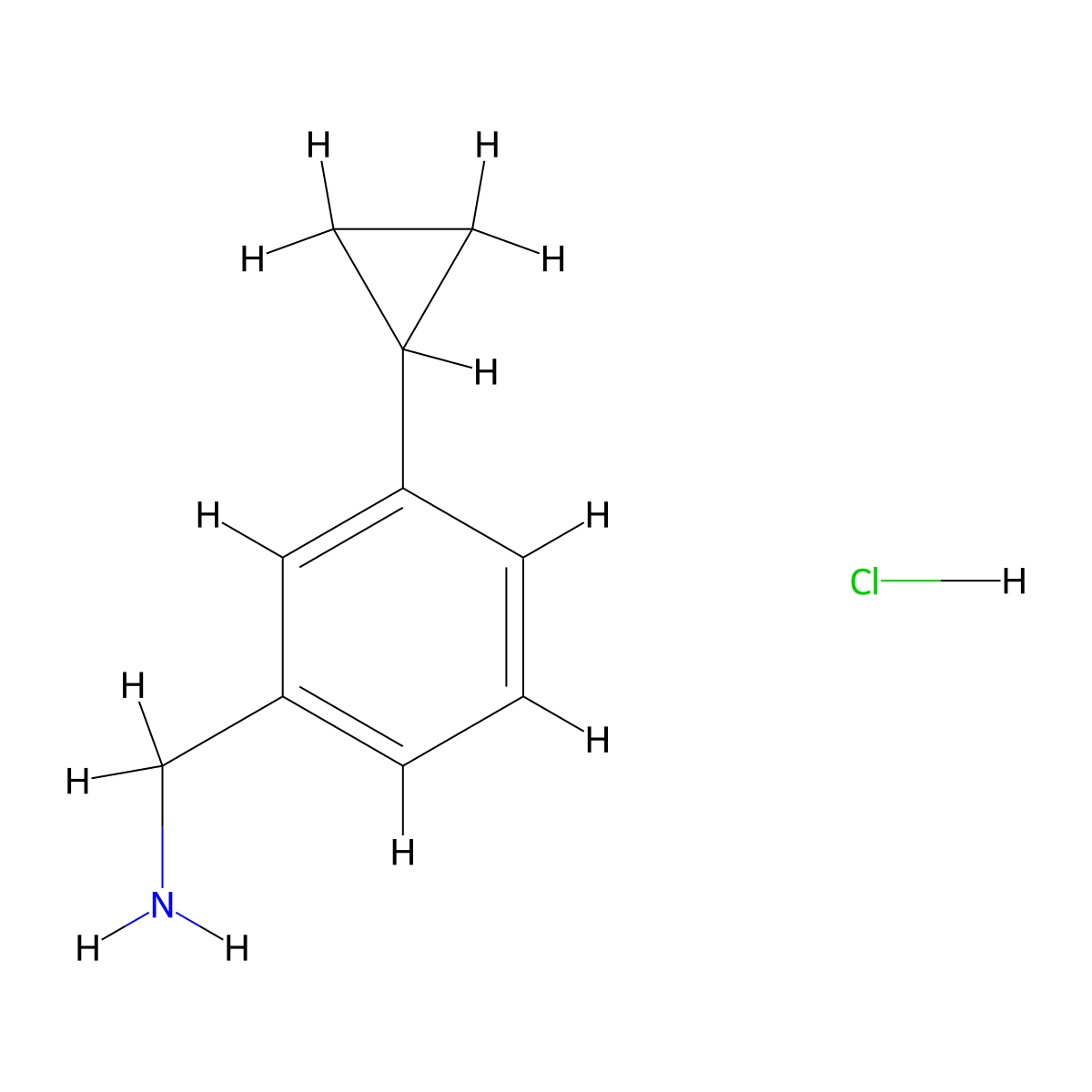 (3-Cyclopropylphenyl)methanamine hydrochloride molecular structure, CAS 1404561-78-9