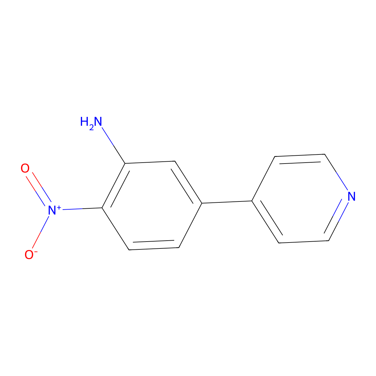 2-Nitro-5-pyridin-4-yl-phenylamine molecular structure, CAS 1404562-18-0