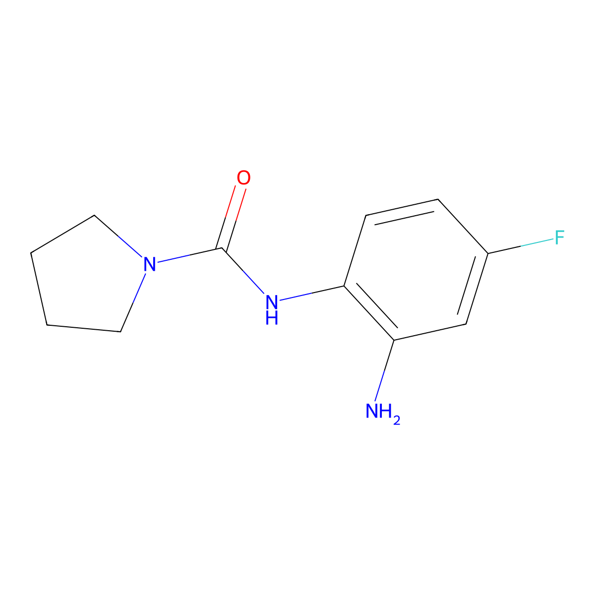 N-(2-Amino-4-fluorophenyl)pyrrolidine-1-carboxamide molecular structure, CAS 1404562-62-4