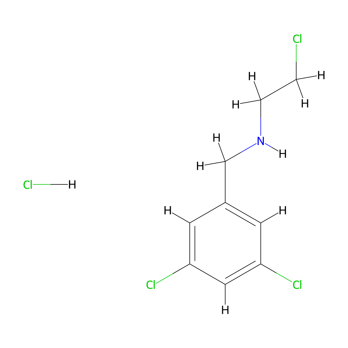 2-Chloro-N-(3,5-dichlorobenzyl)ethanamine hcl molecular structure, CAS 14046-52-7