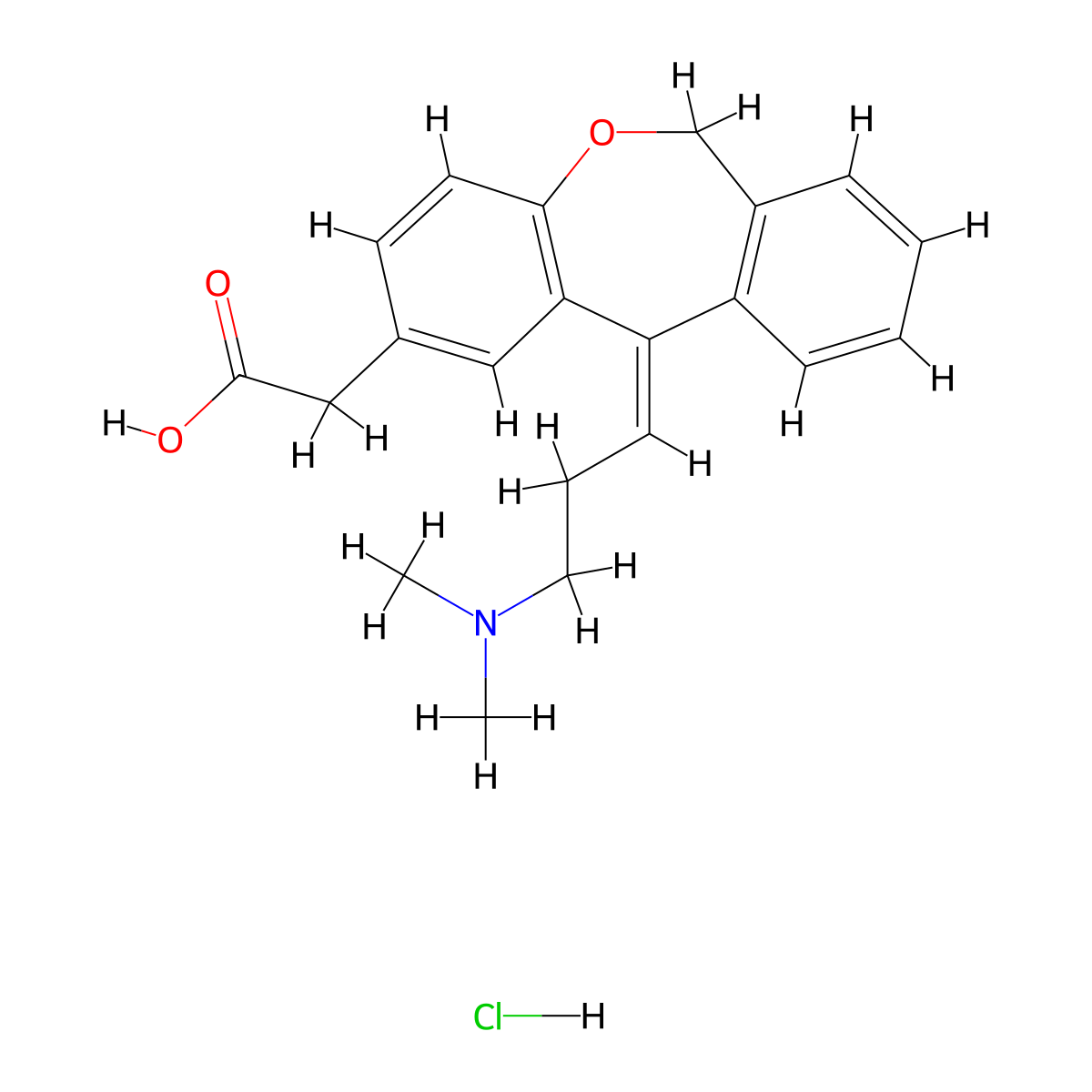 Olopatadine Hydrochloride molecular structure, CAS 140462-76-6