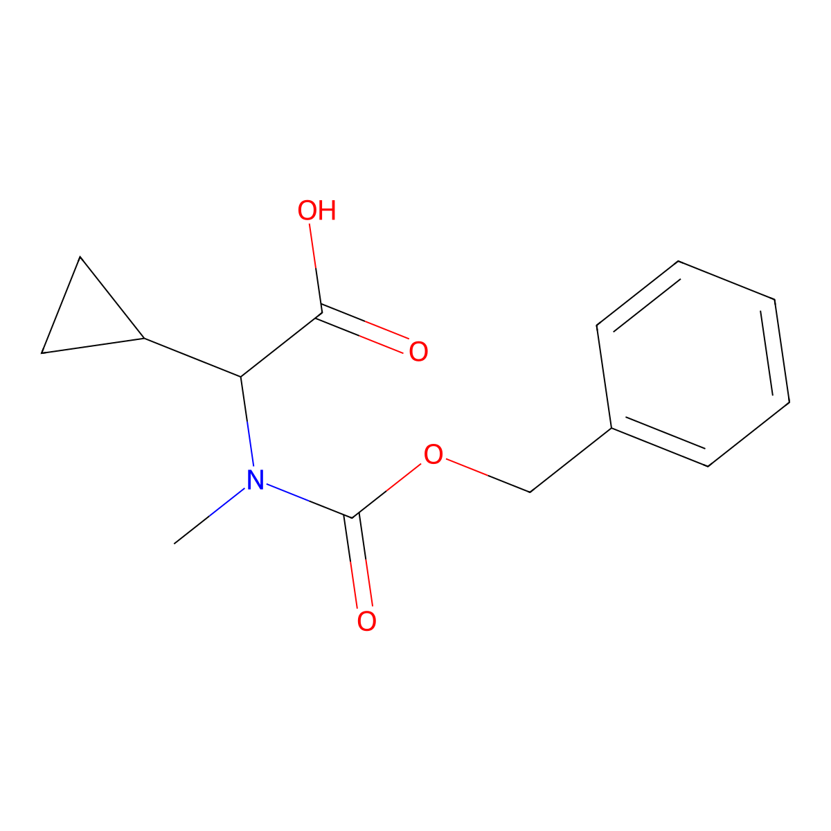 2-{[(Benzyloxy)carbonyl](methyl)amino}-2-cyclopropylacetic acid molecular structure, CAS 1404637-92-8