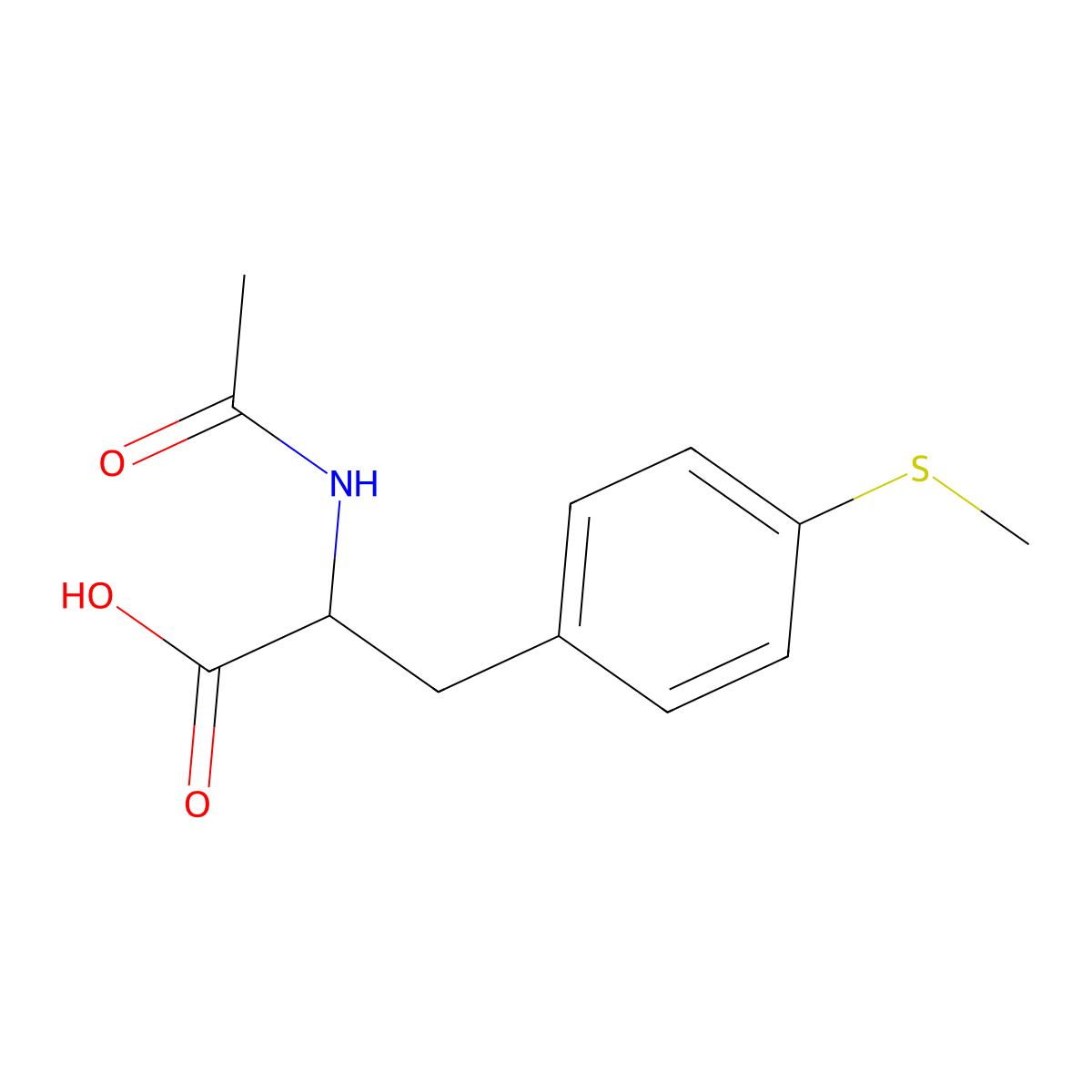 2-Acetamido-3-[4-(methylsulfanyl)phenyl]propanoic acid molecular structure, CAS 1404638-61-4