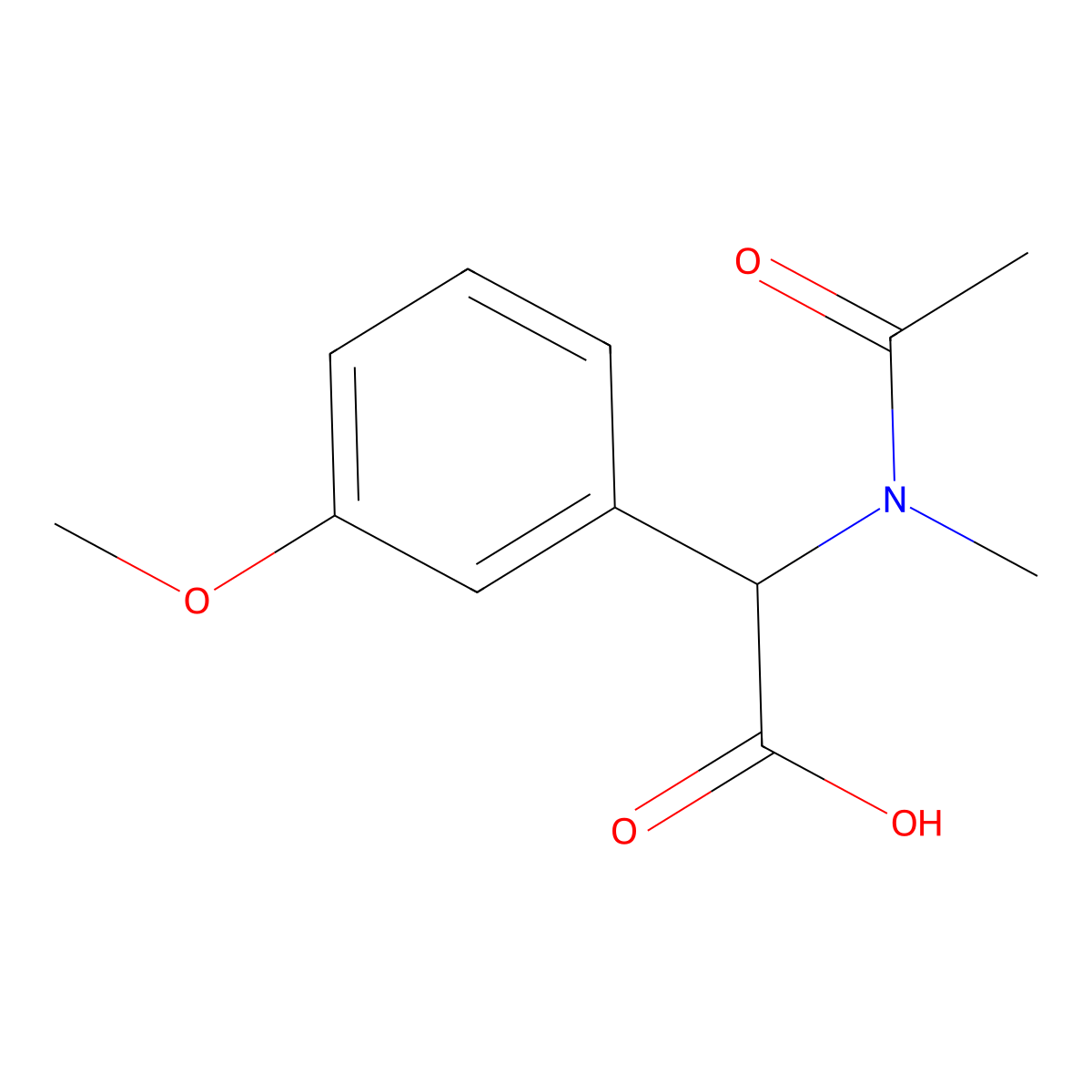 2-(3-methoxyphenyl)-2-(N-methylacetamido)acetic acid molecular structure, CAS 1404686-72-1