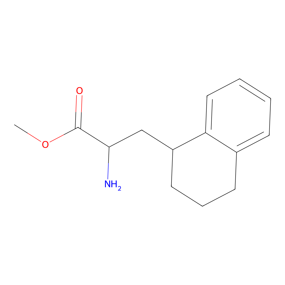 Methyl 2-amino-3-(1,2,3,4-tetrahydronaphthalen-1-yl)propanoate molecular structure, CAS 1404690-21-6