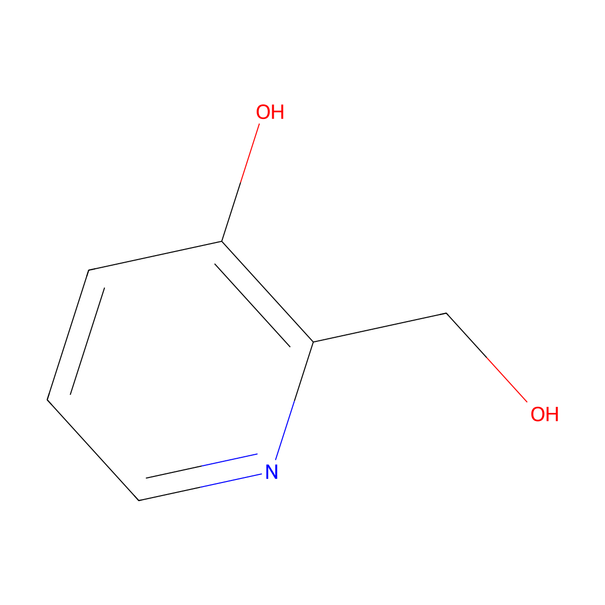 3-Hydroxypyridine-2-methanol molecular structure, CAS 14047-53-1