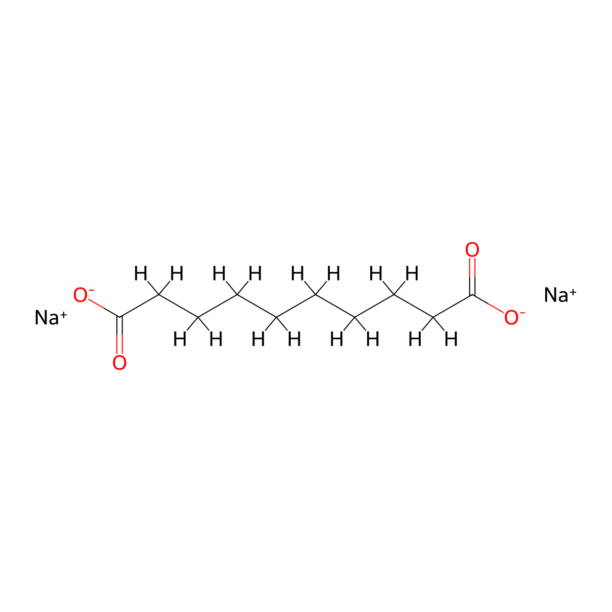 Disodium Sebacate molecular structure, CAS 14047-57-5