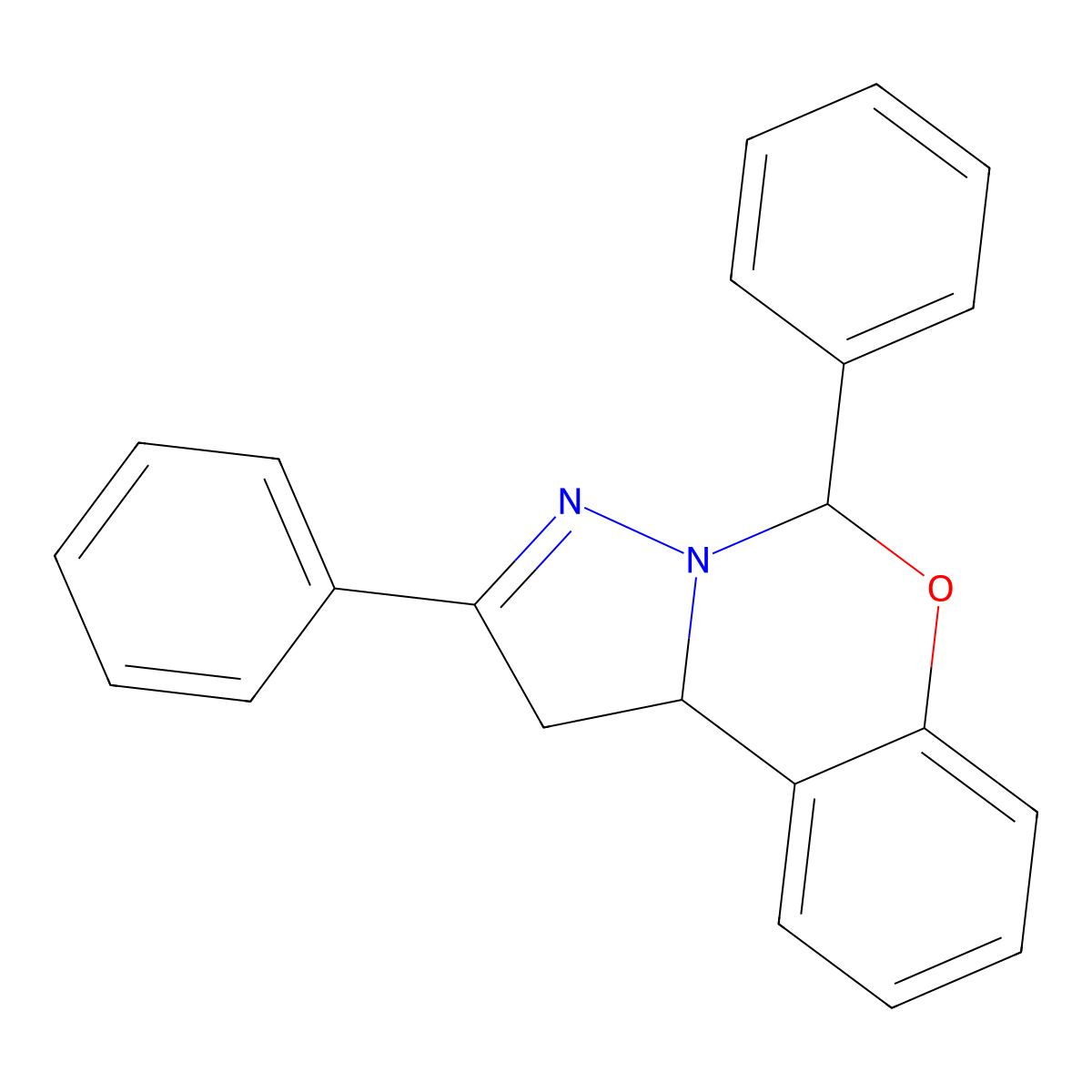 2,5-Diphenyl-1,10b-dihydropyrazolo[1,5-c][1,3]benzoxazine molecular structure, CAS 140472-91-9